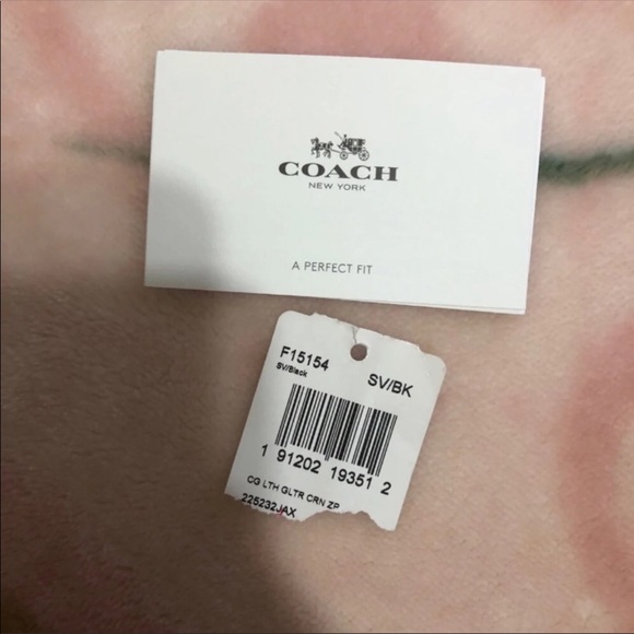 New Black Glitter Coach Wristlet - Picture 4 of 4